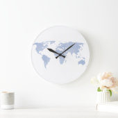 Ruhe-blaue Weltkarte-Wanduhr Große Wanduhr (Zuhause)