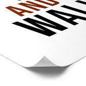 Ruhe bleibe und behalten gehen poster (Ecke)