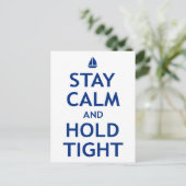 Ruhe bleibe und halten postkarte (Stehend Vorderseite)