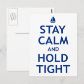 Ruhe bleibe und halten postkarte (Vorne/Hinten)