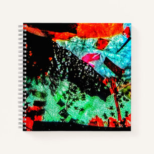 Ruhe Blume Spiral Notebook, glatte Blüte abstrakt Notizblock