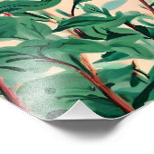 Ruhe: Botanische Wasserfarbe Fotodruck (Ecke)