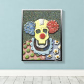 Ruhe des Clownfarbenspintillismus/Gouache Leinwanddruck (Insitu (Holzboden))