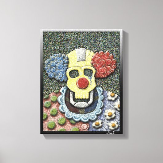 Ruhe des Clownfarbenspintillismus/Gouache Leinwanddruck (Vorderseite)