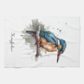 Ruhe des Eisvogels Geschirrtuch (Horizontal)