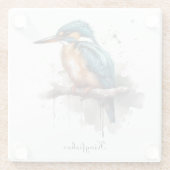 Ruhe des Eisvogels Glasuntersetzer (Rückseite)