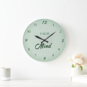Ruhe des Geistes Wohlbefinden Große Wanduhr (Zuhause)