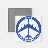 Ruhe Die alte Art - B-52G Blau Magnet (Vorderseite/Rückseite)