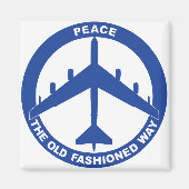 Ruhe Die alte Art - B-52G Blau Magnet (Vorne)