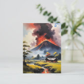 Ruhe durch Vulkanzorn zerschmettert Postkarte (Stehend Vorderseite)