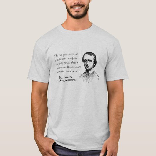 Ruhe Edgar Allen Poe T-Shirt (Vorderseite)