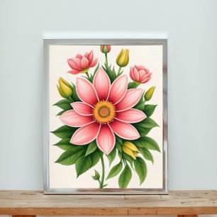 Ruhe: Eine rosa Lotus-Blume Fotodruck