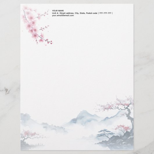 Ruhe erwartet briefbogen (Vorderseite)