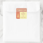 Ruhe & Freude Boho fröhliche Farbblockferien Quadratischer Aufkleber (Tasche)