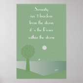 Ruhe - Frieden innerhalb des Sturmplakats Poster (Vorne)