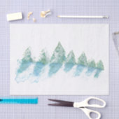 Ruhe Friedlicher Winterwald Wasserfarbe Seidenpapier (Handwerk)