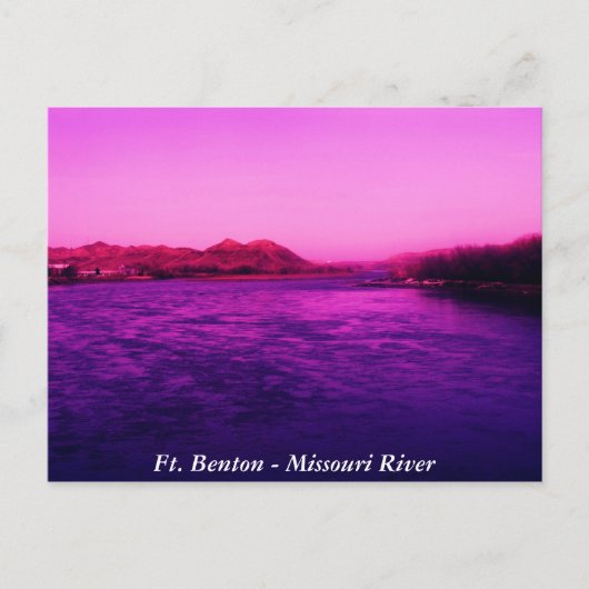 Ruhe, Ft. Benton - Missouri River Postkarte (Vorderseite)