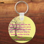 Ruhe für die christlichen mit diesem Biokommentar Schlüsselanhänger (Vorderseite)