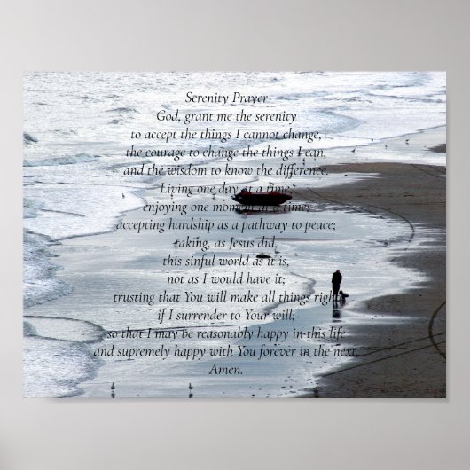 Ruhe Gebet _ friedliche Strand Szene Poster (Vorne)