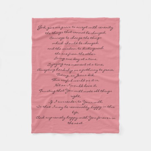 Ruhe-Gebets-Decke Fleecedecke (Vorderseite)