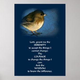 RUHE-GEBETS-PLAKAT MIT VOGEL POSTER