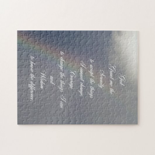 Ruhe-Gebets-Regenbogen Puzzle (Horizontal)