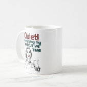 Ruhe genieße ich meine FÜHRUNGSKRAFT Zeit Kaffeetasse (Vorderseite Links)