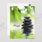 Ruhe - gestapelte Zen Rock Postkarte (Vorne/Hinten)