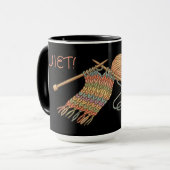 Ruhe! Ich bin am Maschenaufnehmen. Tasse (Vorderseite Links)