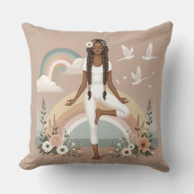 Ruhe im Balance Boho Yoga Pillow