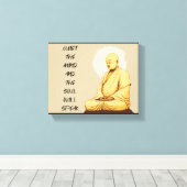 Ruhe im Geist und das Soul spricht MONK Leinwanddruck (Insitu (Holzboden))