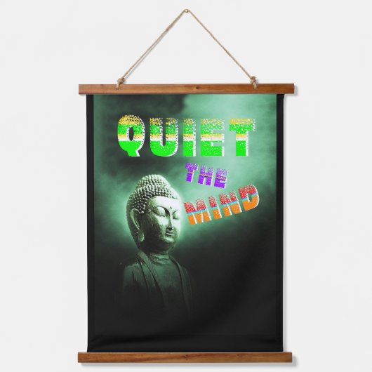 Ruhe im Geist Wandteppich Mit Holzrahmen (Vorderseite)