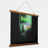 Ruhe im Geist Wandteppich Mit Holzrahmen (Gewinkelt)