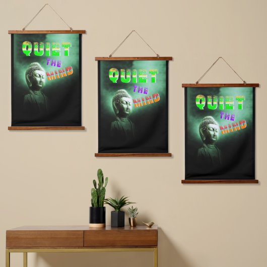 Ruhe im Geist Wandteppich Mit Holzrahmen (Asymmetrisch)
