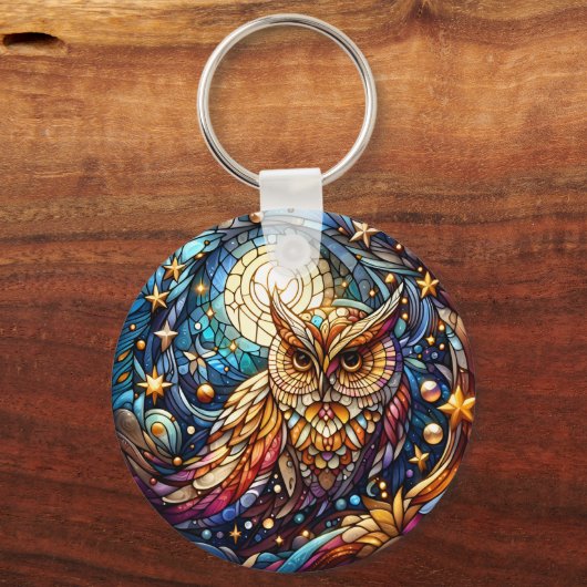 Ruhe im Glas Ein festes Glas Schlüsselanhänger (Rückseite)