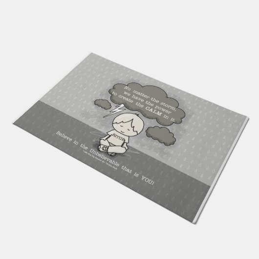 Ruhe im Sturm Fußmatte (Schrägansicht)