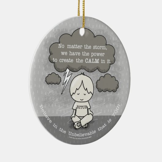 Ruhe im Sturm Keramik Ornament (Rechts)