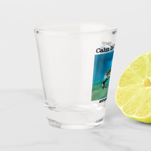 Ruhe im Tiefenglas Schnapsglas (Links)