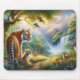 Ruhe im verzauberten Waldbild Mousepad