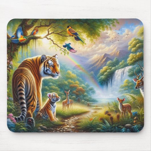 Ruhe im verzauberten Waldbild Mousepad (Vorne)