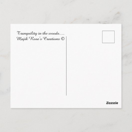Ruhe im Wald....... Postkarte (Rückseite)