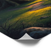 Ruhe im Wald Ruhe bei Morgengrauen Poster (Ecke)