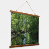 Ruhe im Wald Wandteppich Mit Holzrahmen (Gewinkelt)