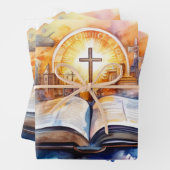 Ruhe im Wasser: Bibel und Kreuz Geschenkpapier Set (Beispiel)