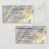 Ruhe in blauen, Abstrakten Blindfarbenformen Visitenkarte (Vorne/Hinten)