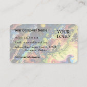 Ruhe in blauen, Abstrakten Blindfarbenformen Visitenkarte (Rückseite)