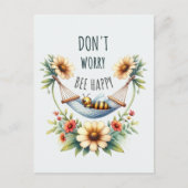 Ruhe in Bloom - Biene & Daisy Harmonie Postkarte (Vorderseite)