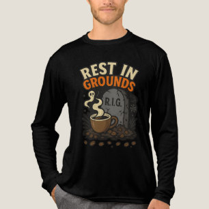 Ruhe in den Gründen Gruseliger Kaffeeliebhaber Hal Tri-Blend Shirt