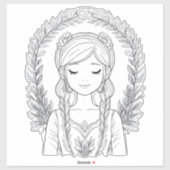 Ruhe in der Natur Aufkleber (Blatt)