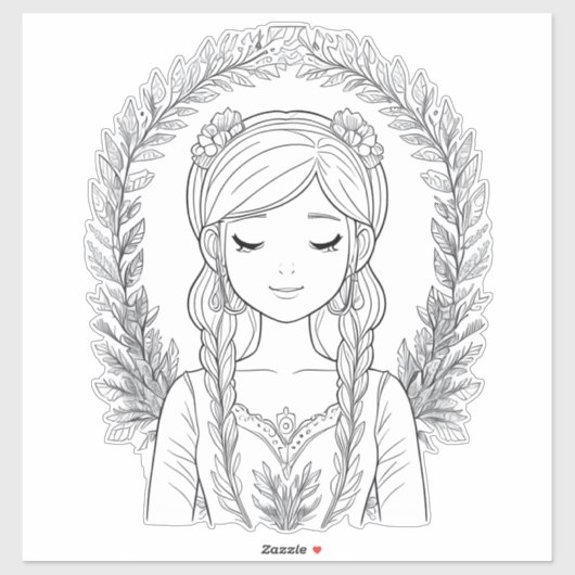 Ruhe in der Natur Aufkleber (Blatt)